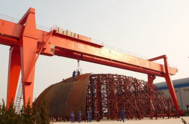 AP1000 containment vessel under construction at Shandong AP1000 containment vessel under construction at Shandong