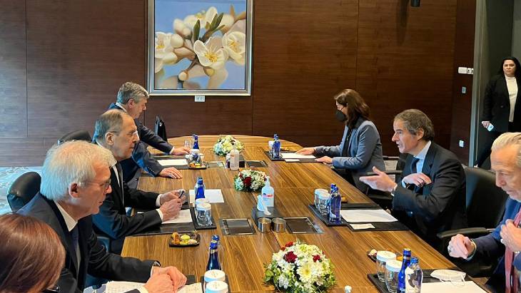 IAEA chief holds 'constructive' talks&nbsp;with Russia's Lavrov