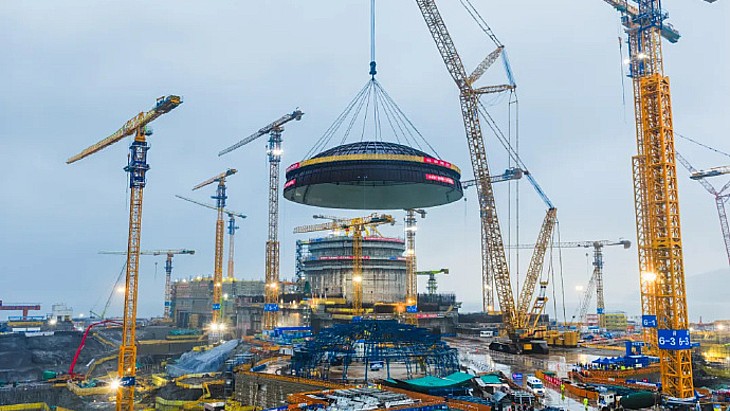 Dome lifted into place on Ningde 5