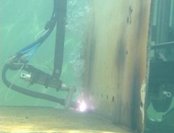 Plasma cutting a Sellafield skip 250x191 Plasma cutting a Sellafield skip 250x191