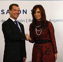 Medvedev and Fernandez de Kirchner Medvedev and Fernandez de Kirchner